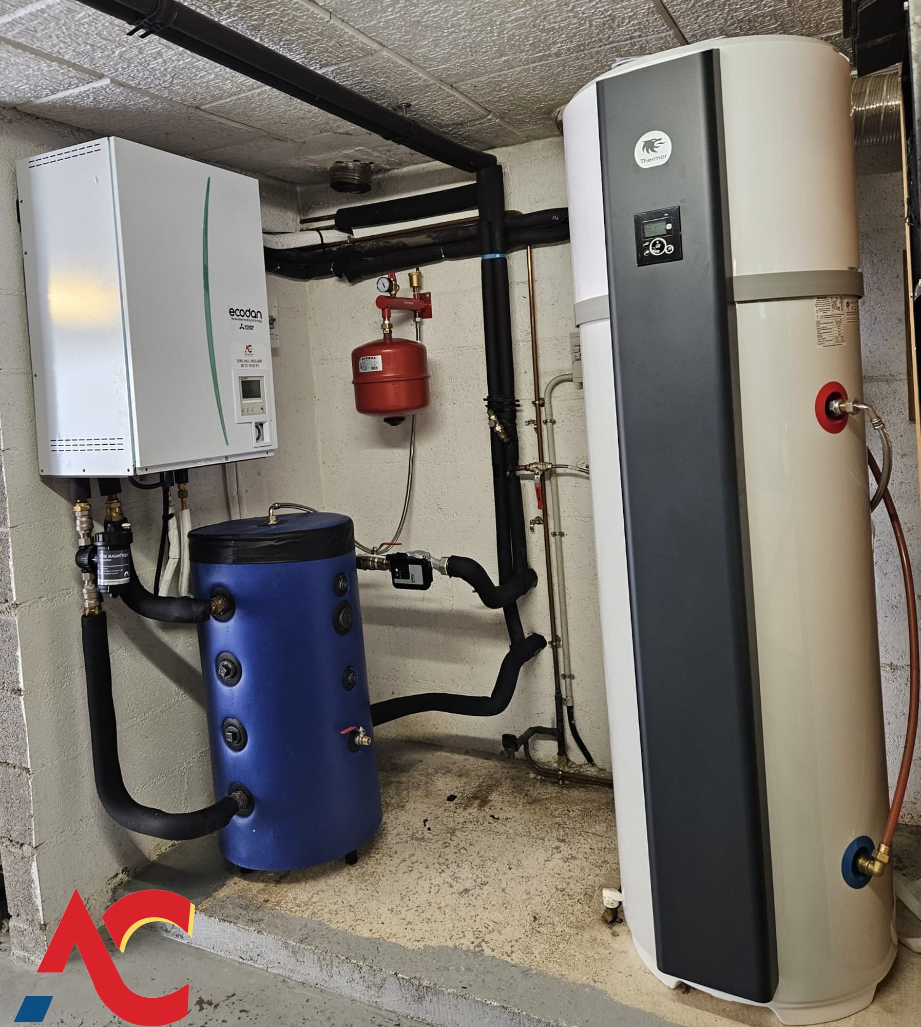 Installation PAC air/eau avec ECS — La Ferté-sous-Jouarre (77) — Artdéclim