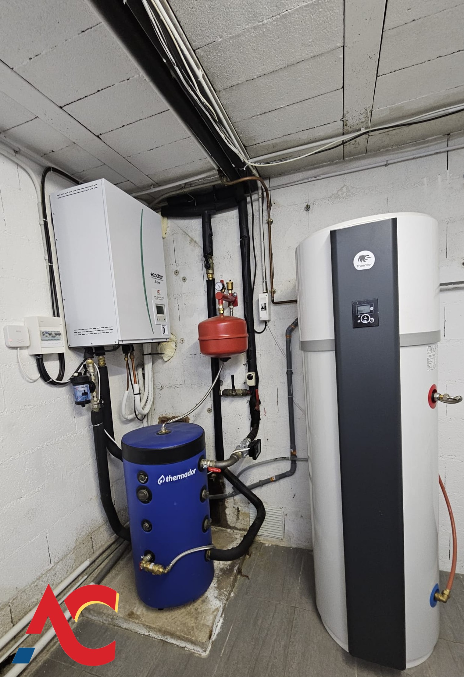 Installation PAC Mitsubishi + ECS — Mareuil-lès-Meaux (77) — Artdéclim