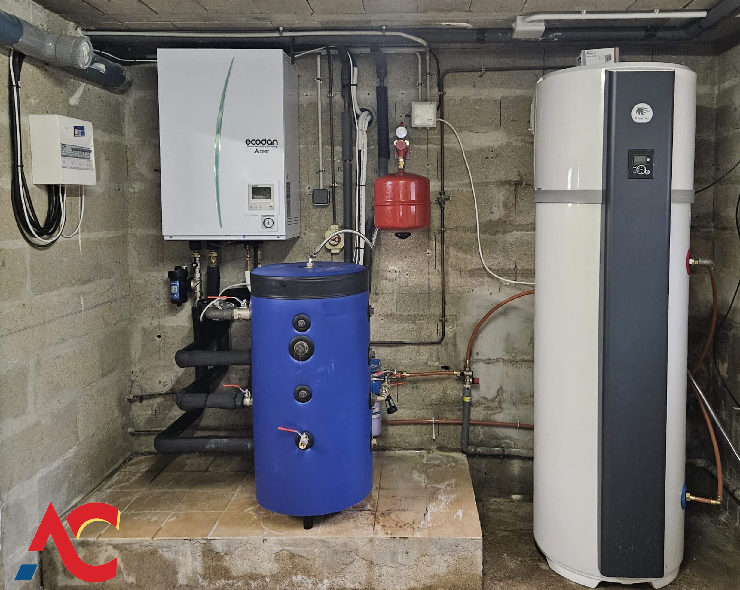 Installation PAC air/eau avec ECS — Saint-Pathus (77) — Artdéclim